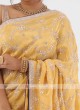 Gota Patti Shimmer Silk Yellow Saree